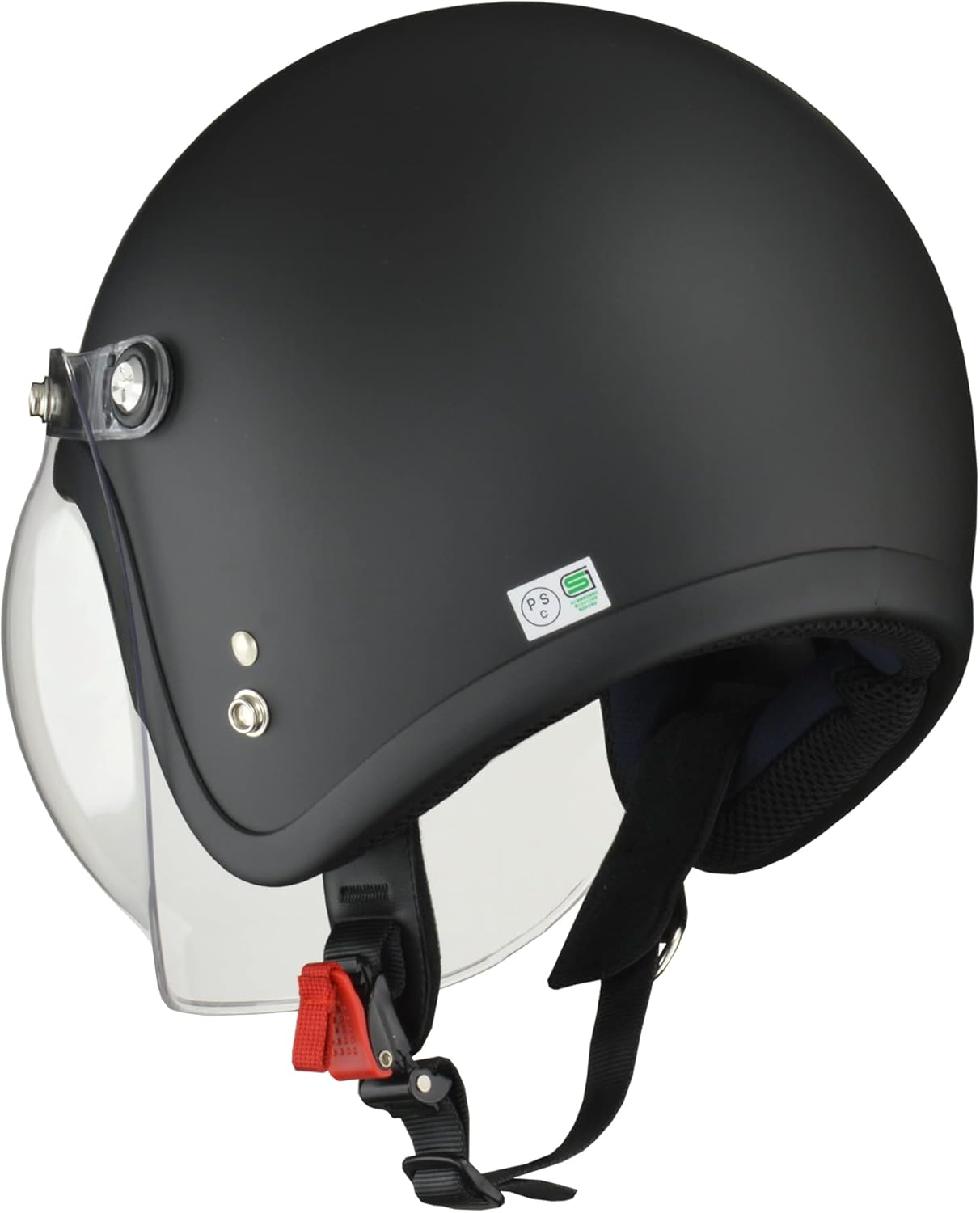 リード工業(LEAD) バイク用ジェットヘルメット MOUSSE(ムース)マットハーフブラック フリー(57-60cm未満) -