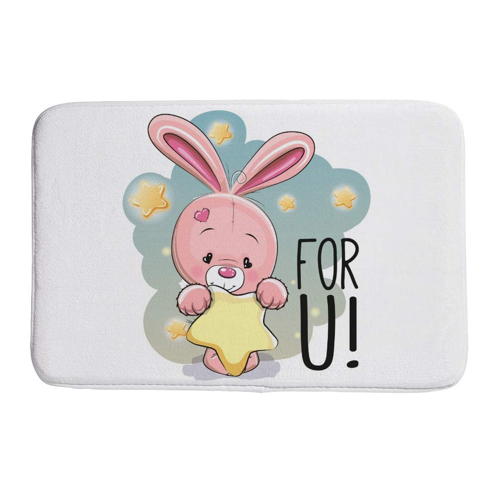 Tapis de douche antidérapant lapin pour sécuriser le sol humide de la salle de bain