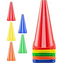BiAnYC 12.5 Inch32CM Plastic Sport Training Traffic Cones Set of 10