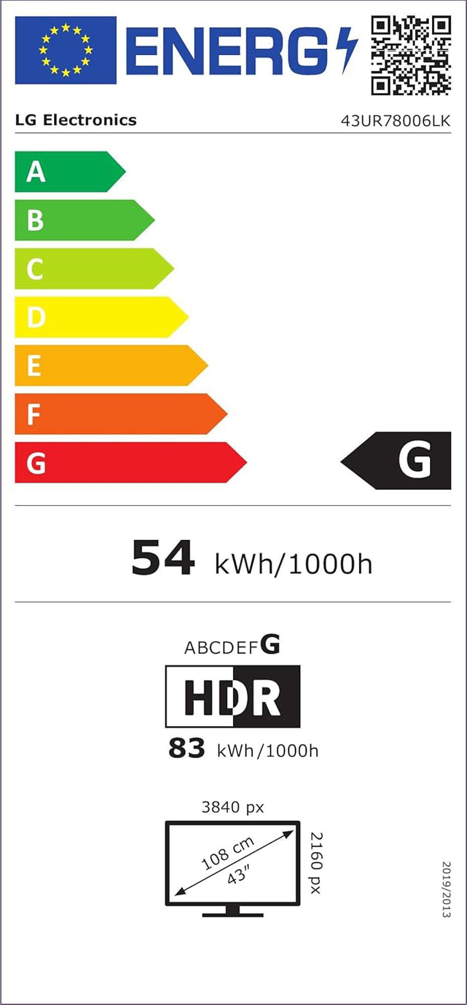 LG 43UR78006LK 109 cm (43 Zoll) UHD Fernseher (Active HDR, 60 Hz, Smart TV) [Modelljahr 2023]
