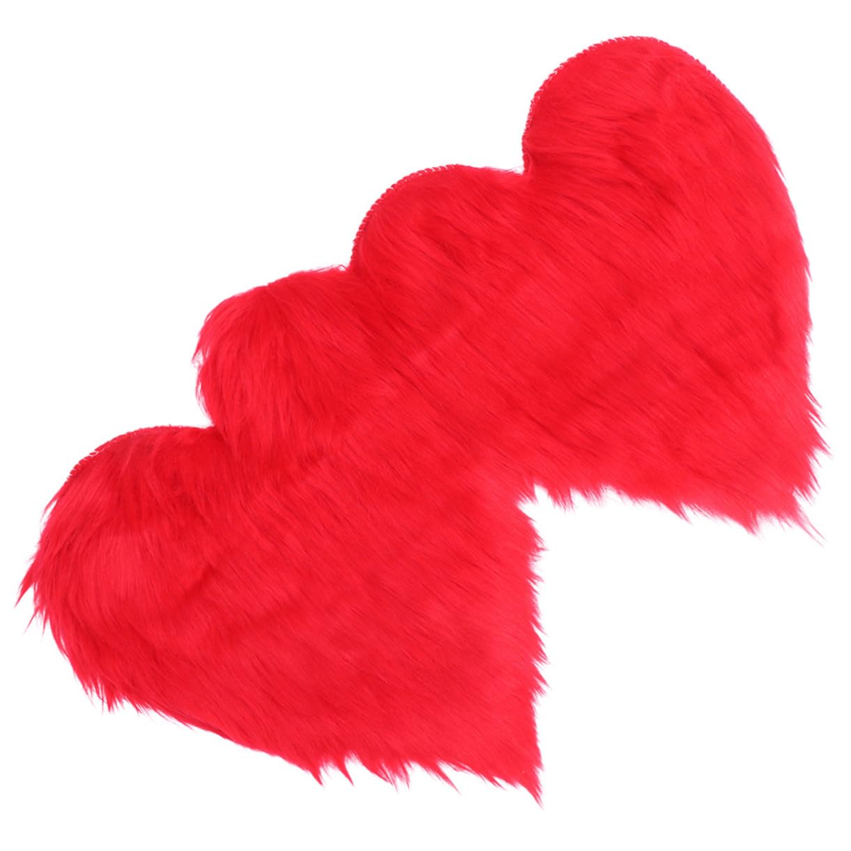 Tapis cœur rouge 45x90 cm antidérapant résistant pour éviter les glissades dans le salon