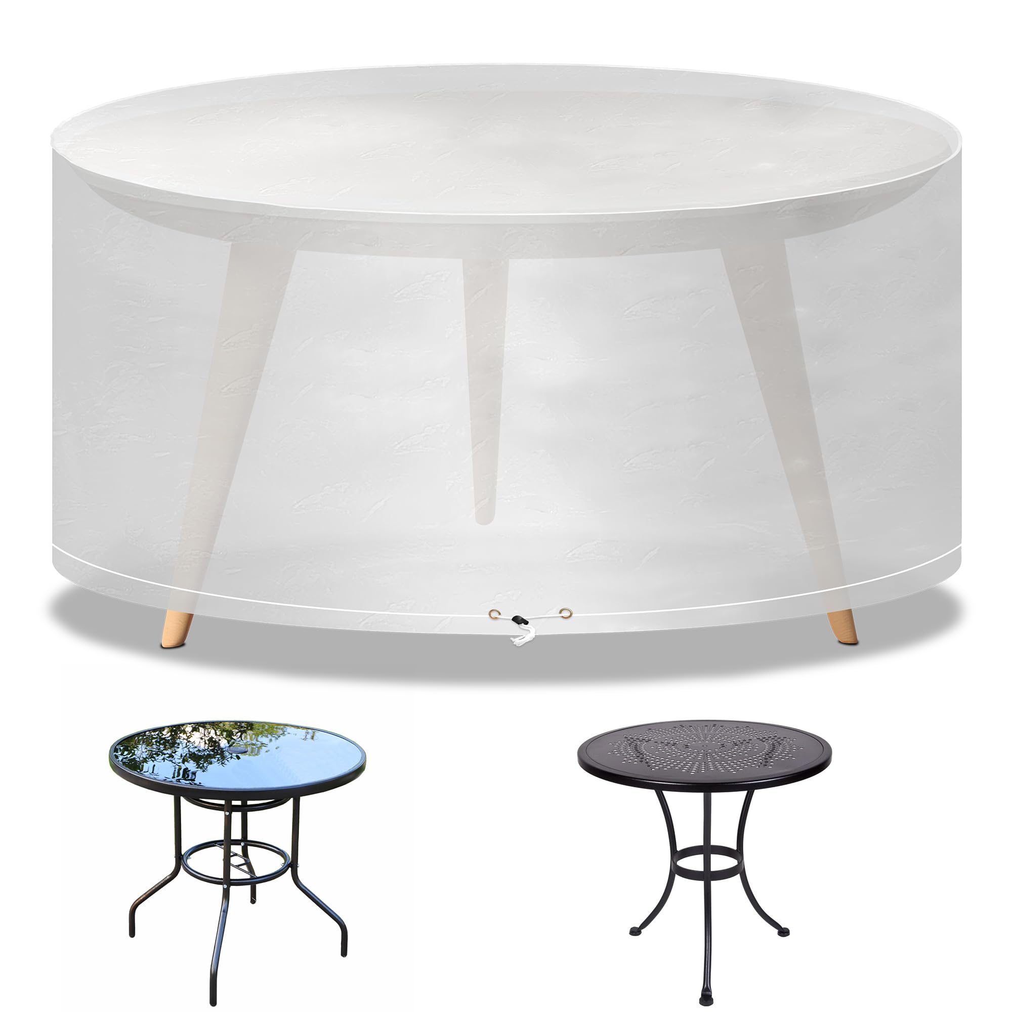 Funshot Waterproof Garden Table Cover 102x71cm - Outdoor Table Covers for Furniture, Breathable Polyethylene, Transparent — image 1