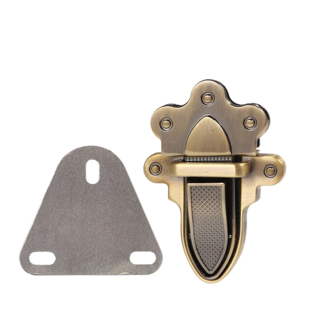 PVUVTNAHW 10PCS 4.1CM Metal Clasp Tongue Lock Push Locks Closure Parts For DIY Handbag Shoulder Bag Purse(Cinnamon)
