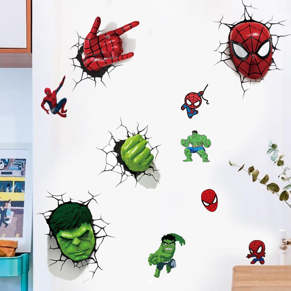 Stickers Muraux Amovibles Spider-Man - Décoration Chambre Enfant Salon 90x110cm
