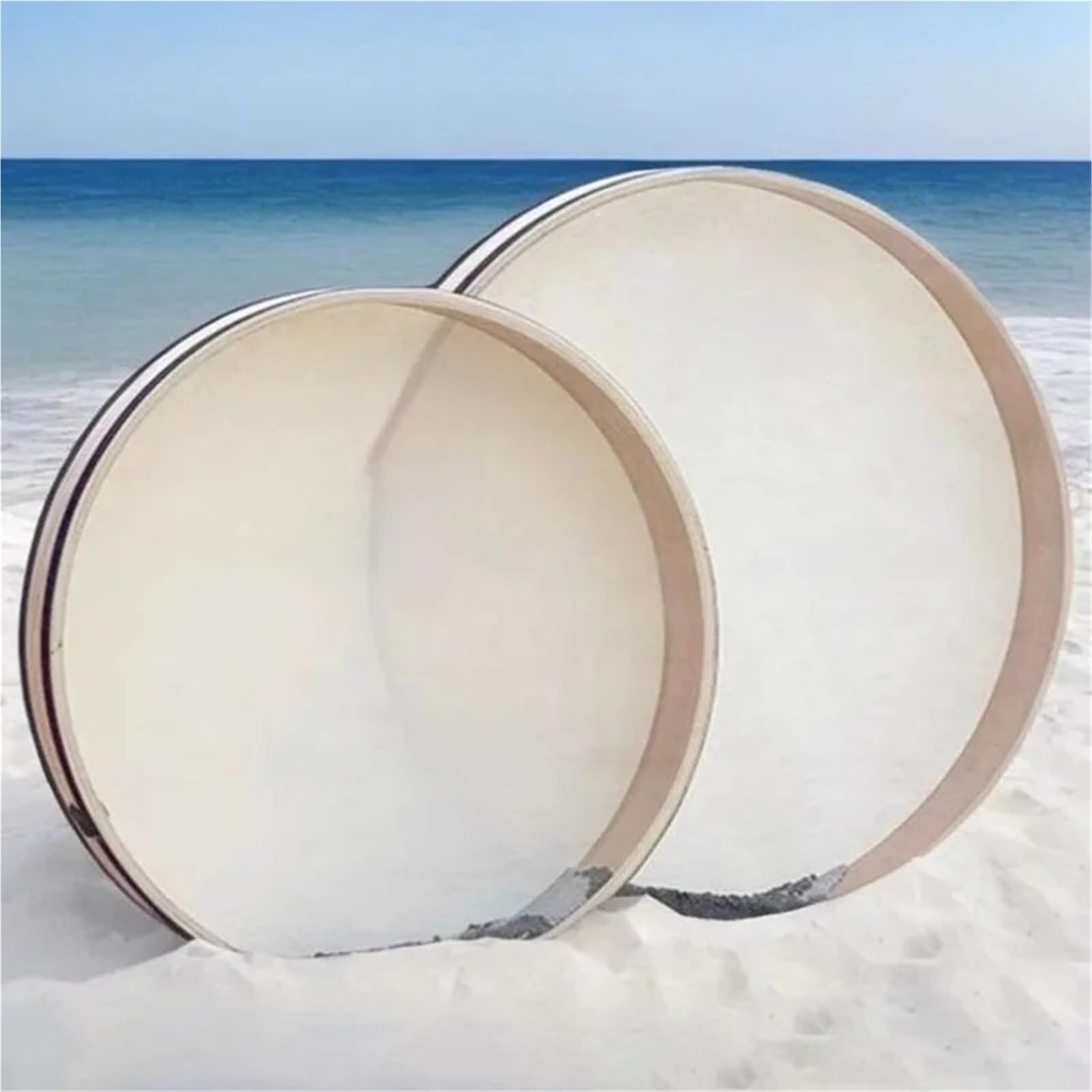 Ocean Drum Ocean Drum - Tambor profesional para yoga, meditación, ondas, sanación al aire libre, para relajación, simulando el mar (marrón, 16 pulgadas)