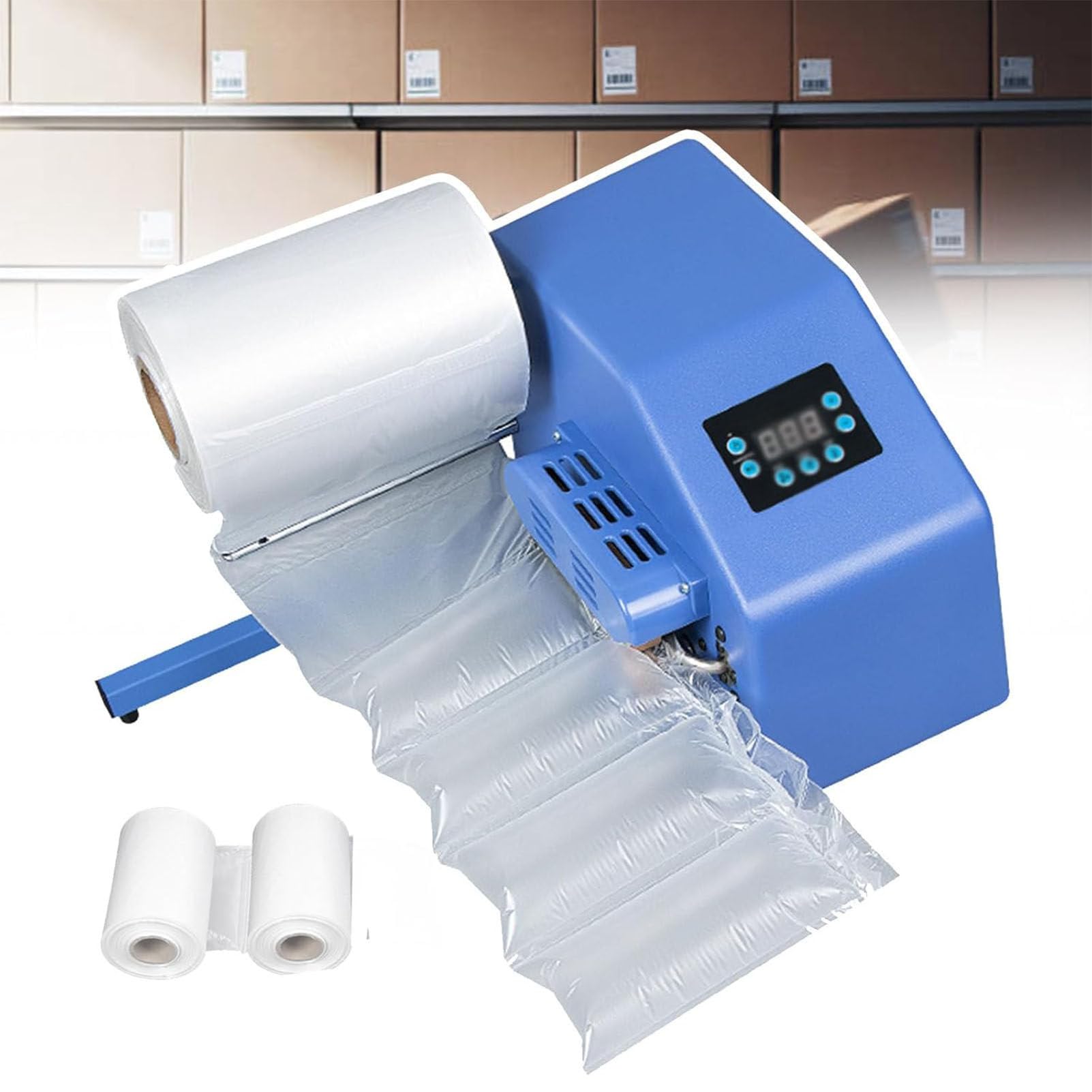 YXYLJOZ Automatic Air Cushion Packaging Machine, 12m/min Inflatable Film Packaging Equipment for Various Widths,110v