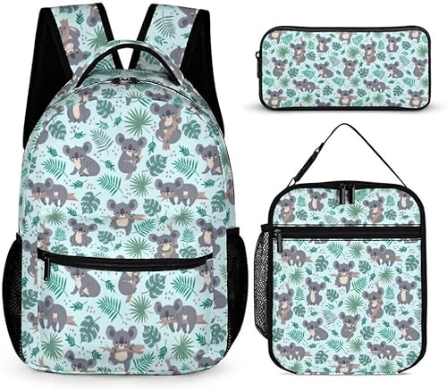 Mochila Koala para niños, niñas, niños, escuela, 16 pulgadas, mochila de koala para la escuela, Koala Backpack3 Set, Mochilas Daypack