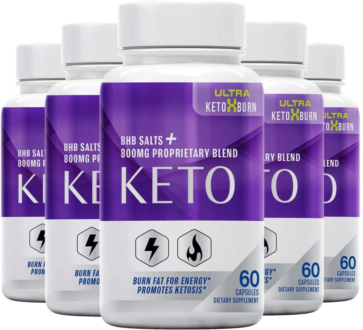 (3 Pack) Official Ultra Keto X Burn, BHB Ketones, 3 Bottle Package, 90 Day Supply