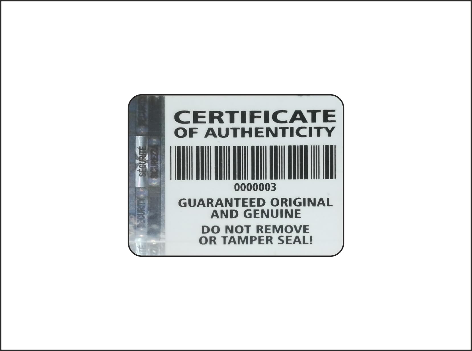 Holomarks500 pcs Certificate of Authenticity Labels Security Stickers with Hologram Stripe 1.26 x 0.94 inch