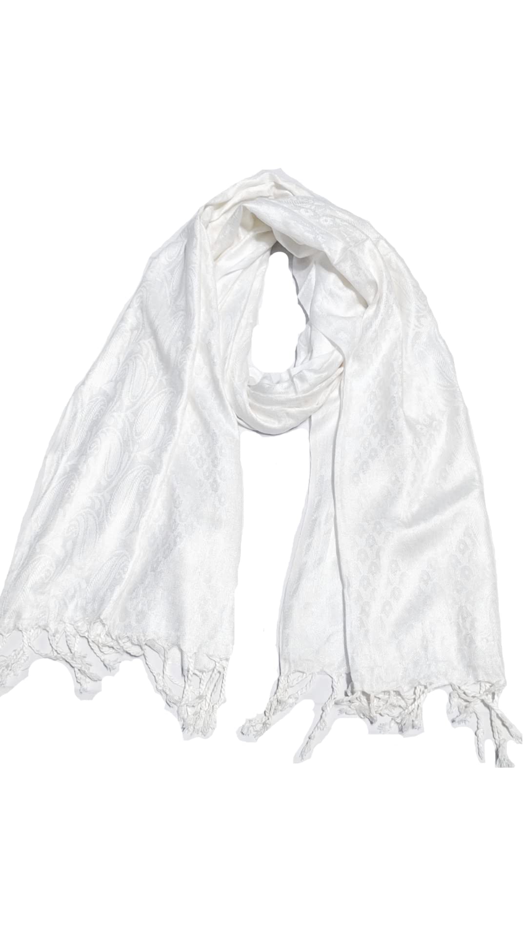 SABA Women And Girl's Fancy Viscose Self Jaquard 3D Design Scarf, Stole-image-39