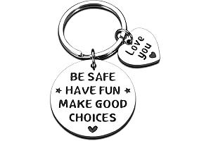 Make Good Choices Keychain: Be Safe Keychain for Off to College Students,...