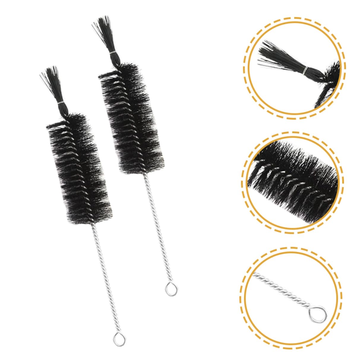 ULTECHNOVO 4 Set Di Strumenti Per La Pulizia Spazzole in Nylon Per Bottiglie Pulisci Provette Spazzola Multiuso Per Biberon Teiere Giocattoli 2 Pezzi*4