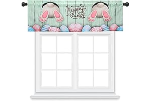Blue Easter Valance: Perfect Window Decor for Easter Celebration