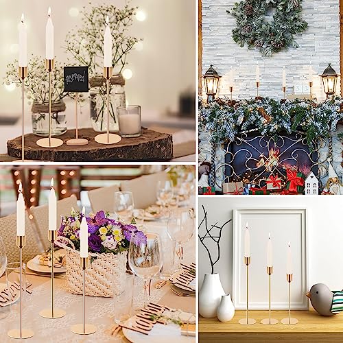 TOTSUN 3PCS Gold Candle Holders 24/28/34cm Candle Stand for Table, Candle Holders Vintage for Wedding, Party, Candlelight Dinner, Living Room, Garden and Housewarming Gift - Cosy Home Interiors TOTSUN 3PCS Gold Candle Holders 24/28/34cm Candle Stand for Table, Candle Holders Vintage for Wedding, Party, Candlelight Dinner, Living Room, Garden and Housewarming Gift - Image 4