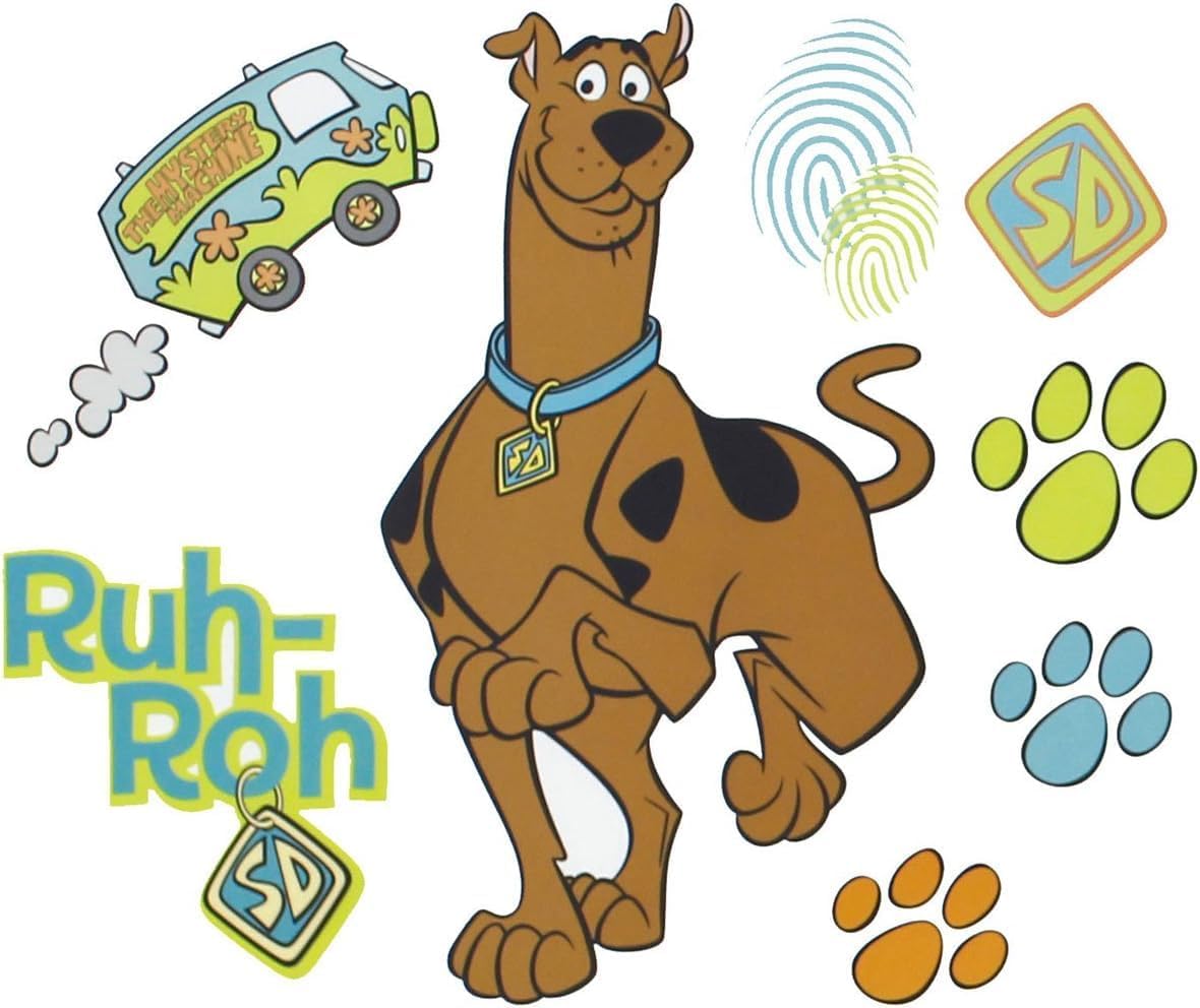 Amazon.com: Scooby-Doo Self-Stick Wall Decals - 35 Peel and Stick ...