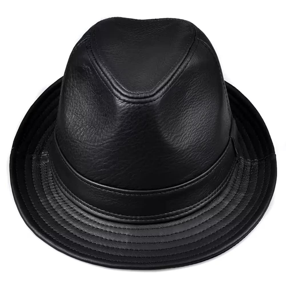 Cappello Fedora Cappello Stile Gangster Elegante Trilby Cappelli Jazz Classico Cappello in Pelle Cappelli Panama per Uomo Donna