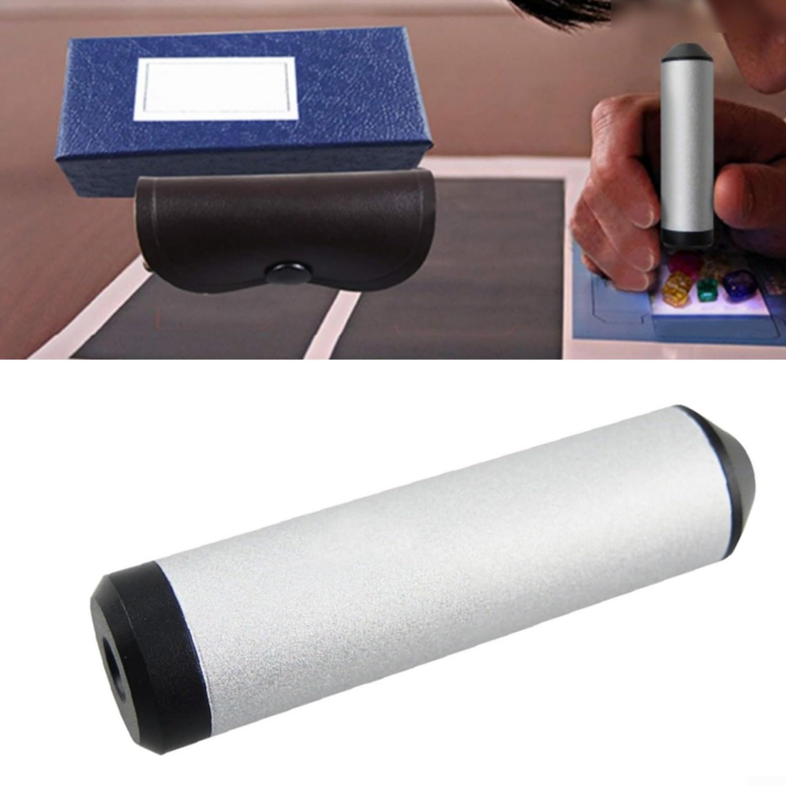 Spectroscope portable avec grille pour pierres précieuses, aluminium, 55 mm