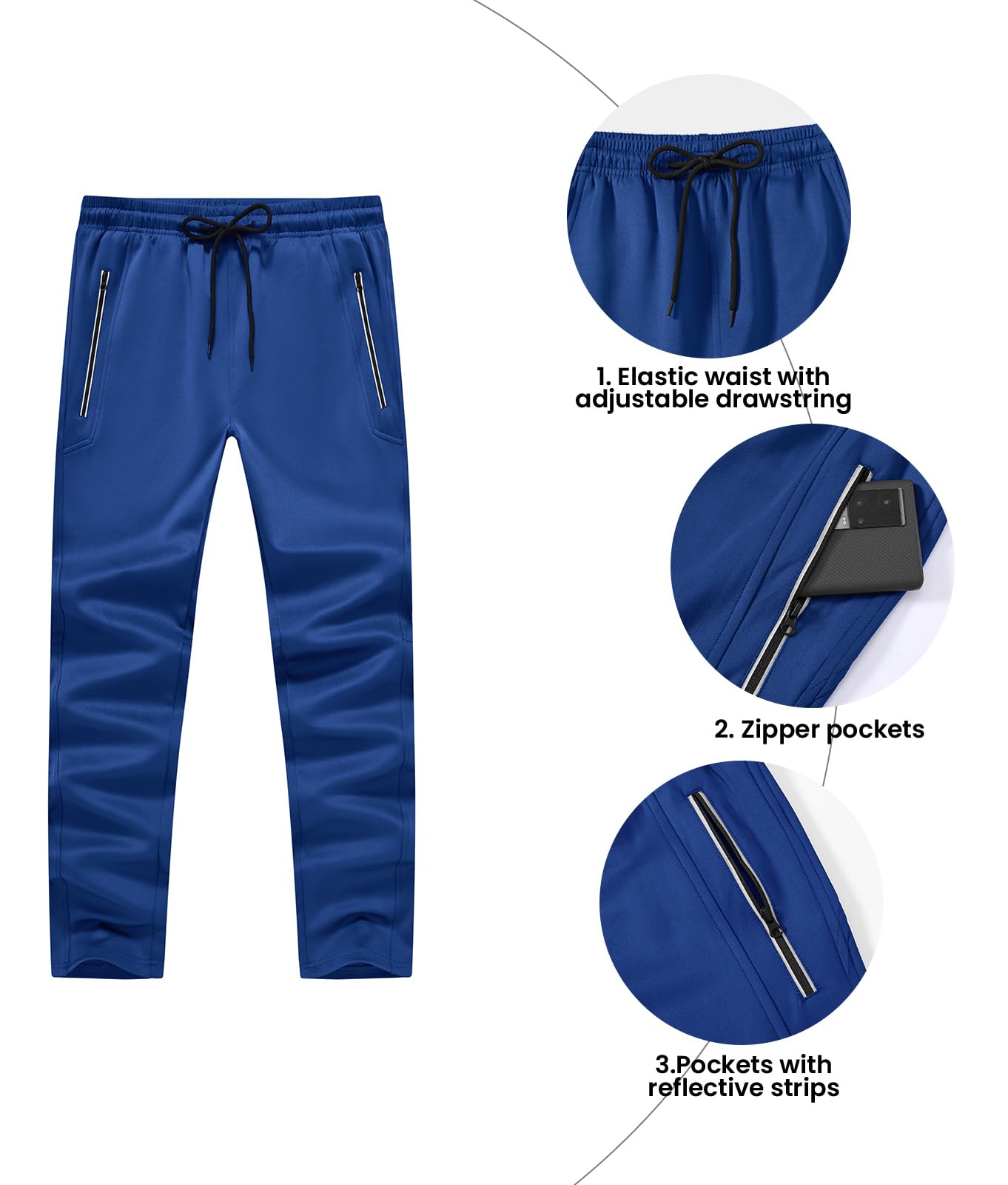 BGOWATU Herren-Trainingsanzüge, 2-teilig, Laufsport-Sweatanzüge für Herren, durchgehender Reißverschluss, athletische Jacken und Hosen Outfits