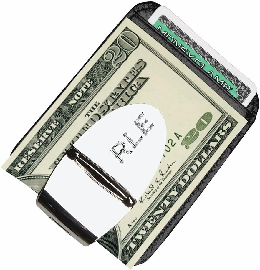 Money ClampMilan Silver MoneyClamp® with Leather Wallet, The Only Money Clip That Never Loses Its Grip, Forever Warranty