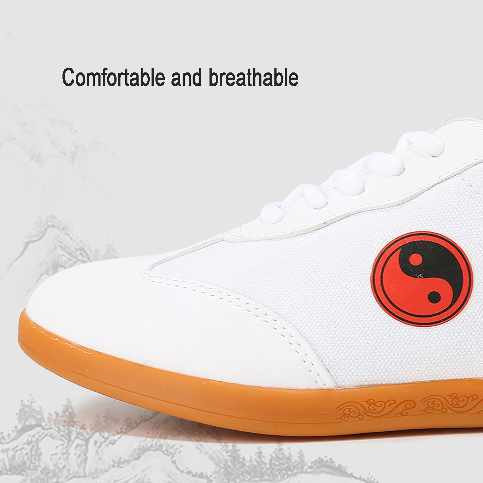 CLSQLXYJZC Scarpe Tai Chi in Tela per Uomo, Tendine di Manzo Estivo Suola in Gomma Resistente all'Usura Scarpe per Arti Marziali Taekwondo, per Scarpe da Allenamento Unisex da Boxe Kung Fu