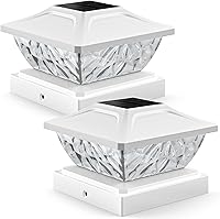 Vista 10 de Paquete de 4 luces solares para poste de 2 modos, luces solares brillantes para postes al aire libre, impermeables, luces de poste al aire libre