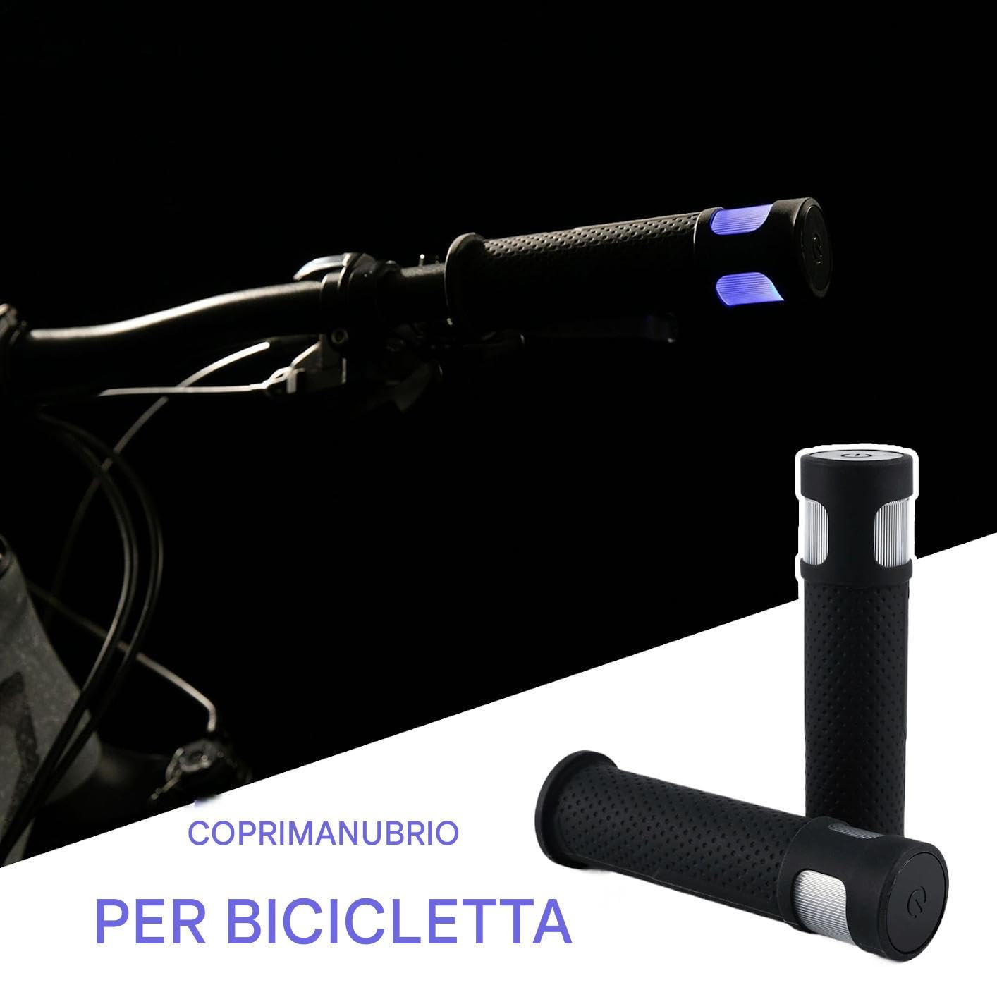 Indicatore LED Direzione | Luci per Bicicletta da Manubrio - Copri Manubrio Impermeabile Touchscreen Per Monopattini