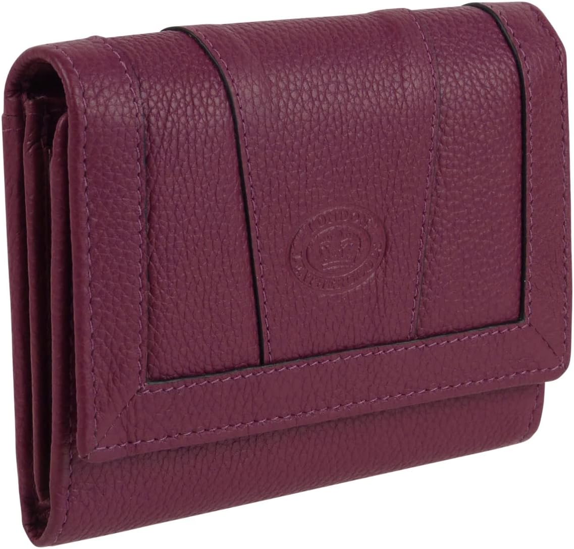 Ladies Medium Flap Over Pebble Purse, Rosso, Casual