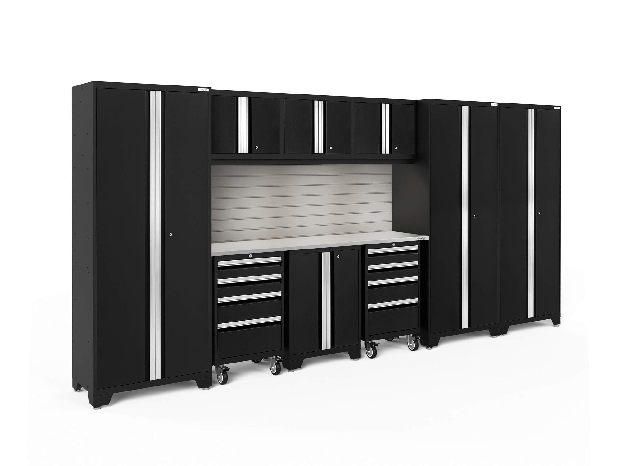 NewAge Products Bold Series Black 10 Piece Set, Garage Cabinets, 63256