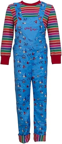 Miniatura 2 de Disfraz de Halloween para niños y niñas, overol de rayas de arco iris, overol para cosplay de Good Guys Doll