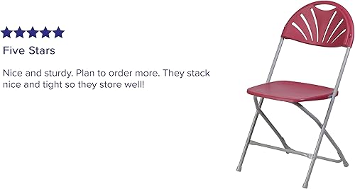 Miniatura 126 de Flash Furniture HERCULES Series - Silla plegable con respaldo de plástico de carbón de 650 libras, 8 unidades Carbón vegetal,Negro