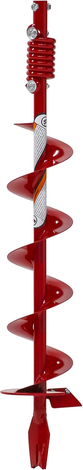 Earthquake EA6F 6-Inch Diameter 36-Inch Long Earth Auger with Fishtail Point and Flex Coil Shock Spring
