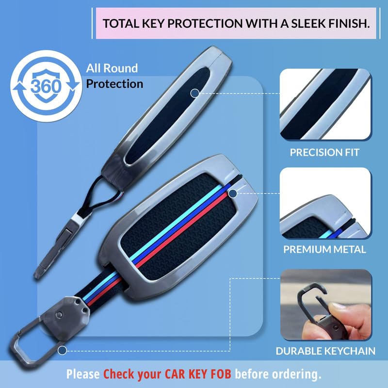 Image of NEODRIFT 'KeyShield' Car Key Cover for Toyota Fortuner (Shape 1, 02 Buttons) (Durable, Stylish, and 360 Protection)