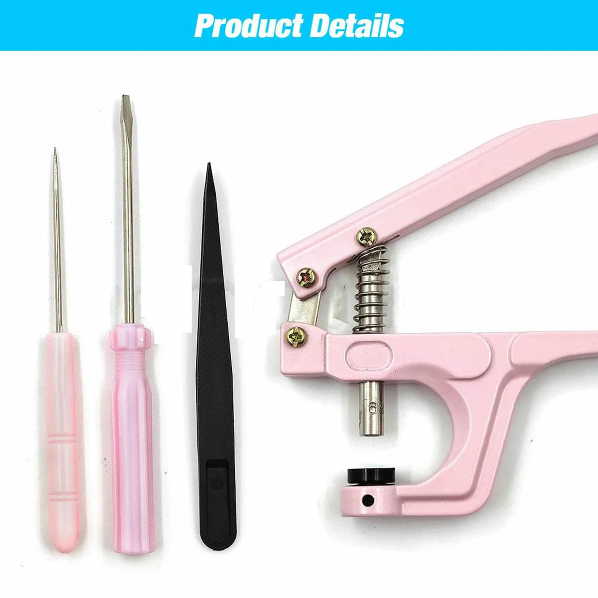 Kit de broches a presión, botones metálicos con alicates para instalar broches, ideal para marroquinería, ropa, vaqueros, bolsos y zapatos - SET A02