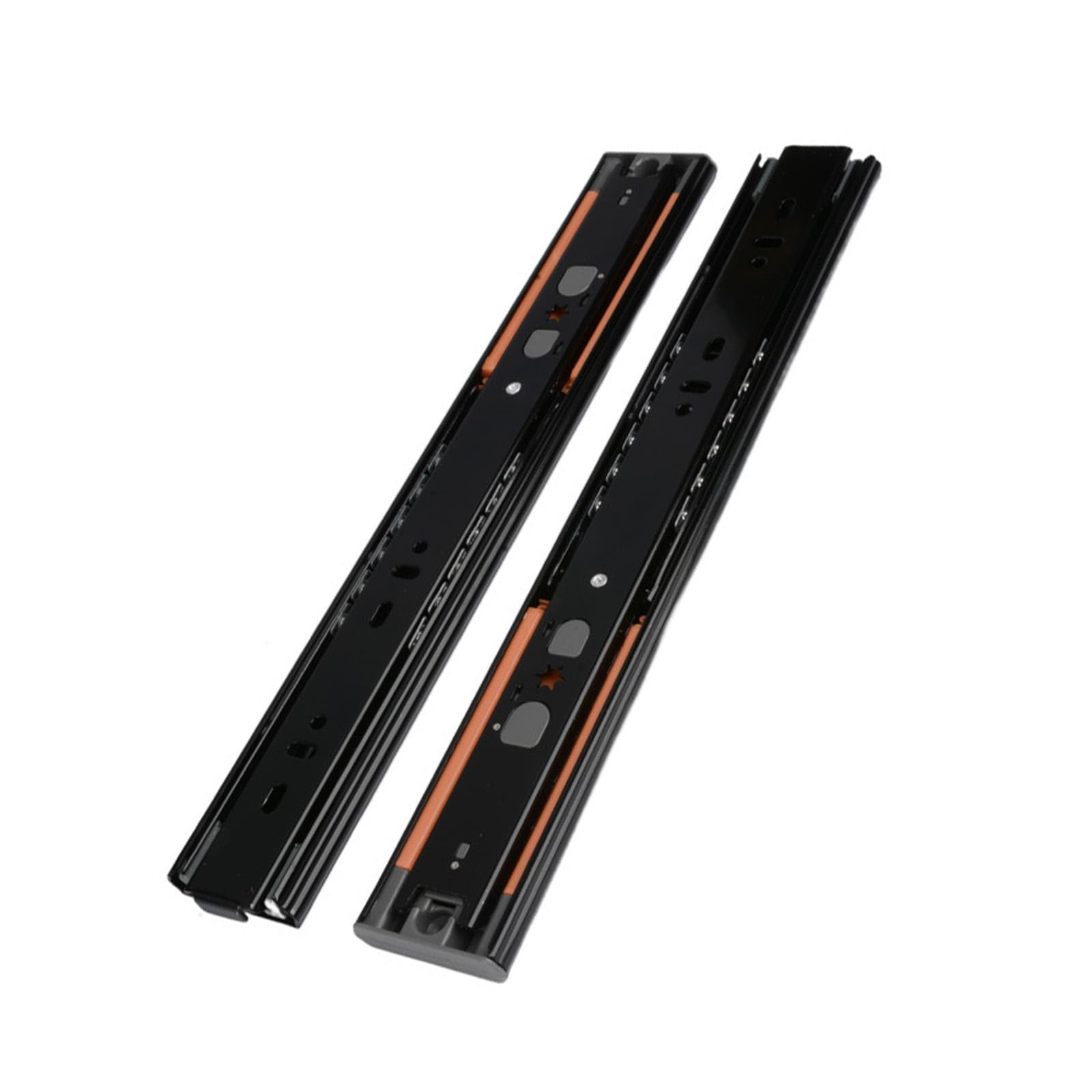 1Pair Soft Close Drawer Track Rails Hydraulic Damping Buffer Stainless Steel Cabinet Drawer Track Slide Hardware Hydraulic Damping Buffer