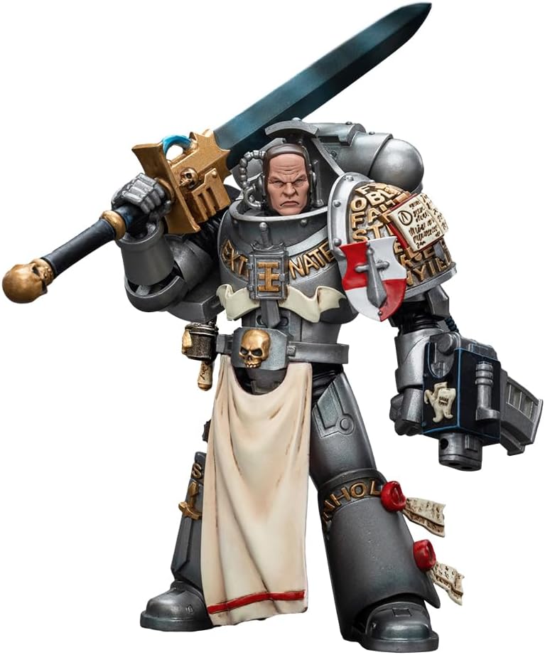 LEBOO JOYTOY Warhammer 40K 1/18 Action Figure Grey Knights Strike Squad Justicar Warrior Joy Toy Collection Models