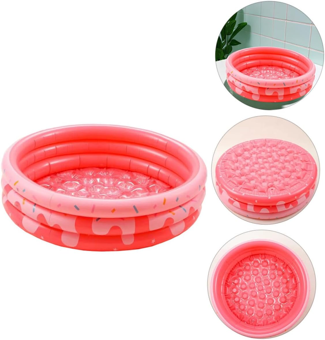 Inflatable Swimming Pool Small Round Pool PVC Storage Portable Outdoor Backyard for Boys Summer Fun