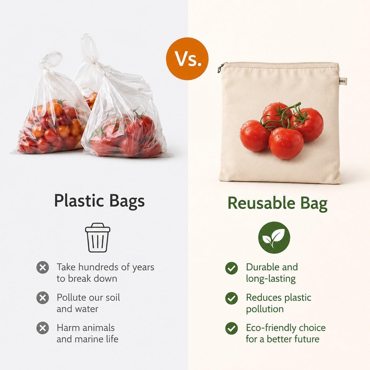 DREAM STYLE Cotton Vegetable Storage Bags Pack of 10, Reusable Zipper Produce Bags for Fridge and Kitchen Storage, Eco-Friendly Cotton Organizer Bags with Vegetable Prints
