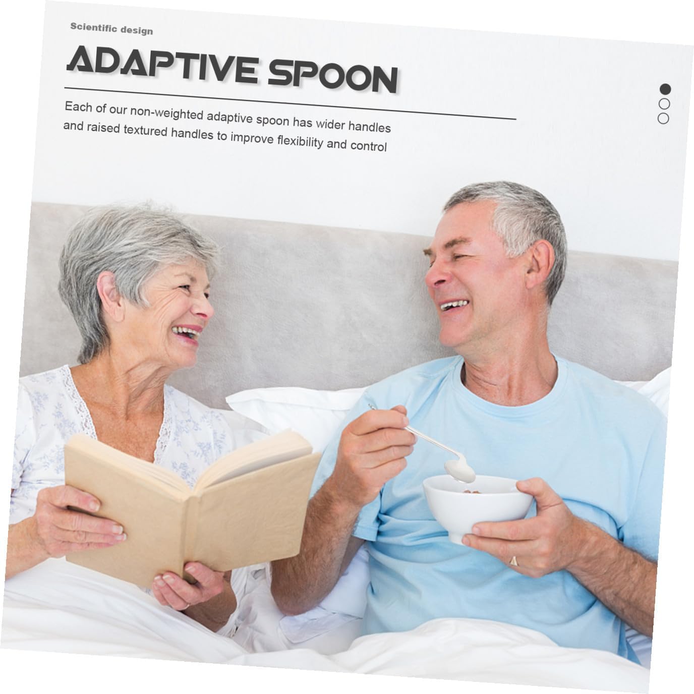 Adaptive Spoon 2pcs Stainless Steel Elderly Tableware Set