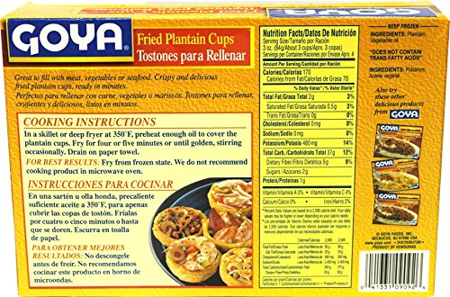 Goya Fried Plantain Cups, Aprox 3 cups. Total weight 12 oz Pack of 3