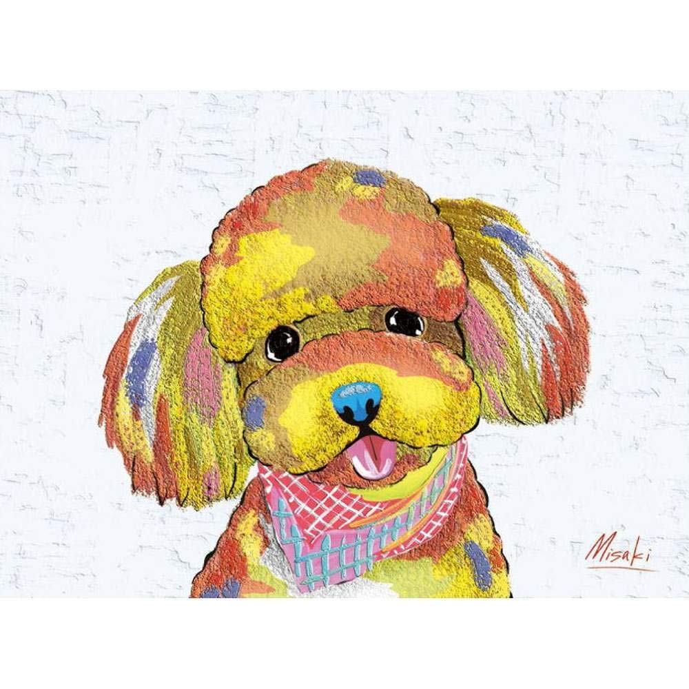 Amazon | 山口美咲 トイプードル F8号 高精彩工芸画 手彩補色 複製画