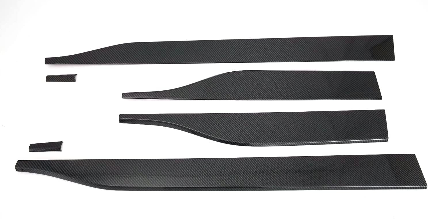 Car Accessories Fit for Toyota RAV4 2019 2020 2021 2022 2023 2024 2025 Exterior Side Door Body Molding Decoration Strip Cover Trim (Carbon Fiber Style) ABS 6 PCS