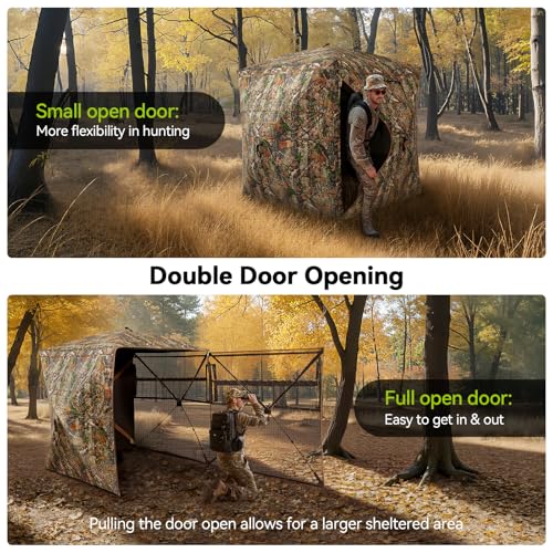 image for Rhino Valley Hunting Blind 270° See Through, 2-3 Person Pop Up Huntin