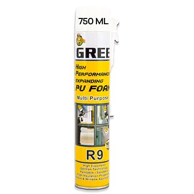 Buildingshop GREE Amro Expansion PU Foam Straw Type Manual Use DIY Polyurethane Foam Spray - 750 ml Fills Gaps Easily
