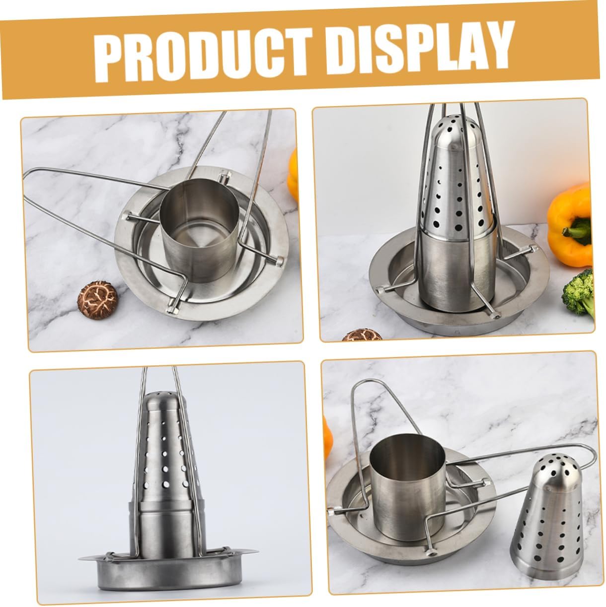 POPETPOP Stainless Steel Roast Chicken Rack Chicken Rack for Oven Bbq Grill Support Bracket