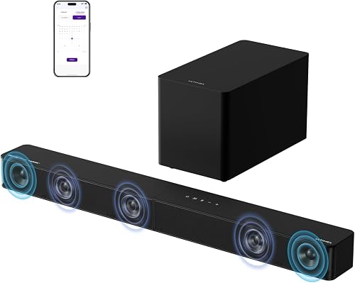 ULTIMEA 5.1ch Barre de Son TV avec Dolby Atmos, Système Audio Surround Home Cinéma, Barre de Son avec Caisson de Basses pour TV, 340W, Basses Réglables, App, Bluetooth 5.4, Poseidon M60 Boom - 1
