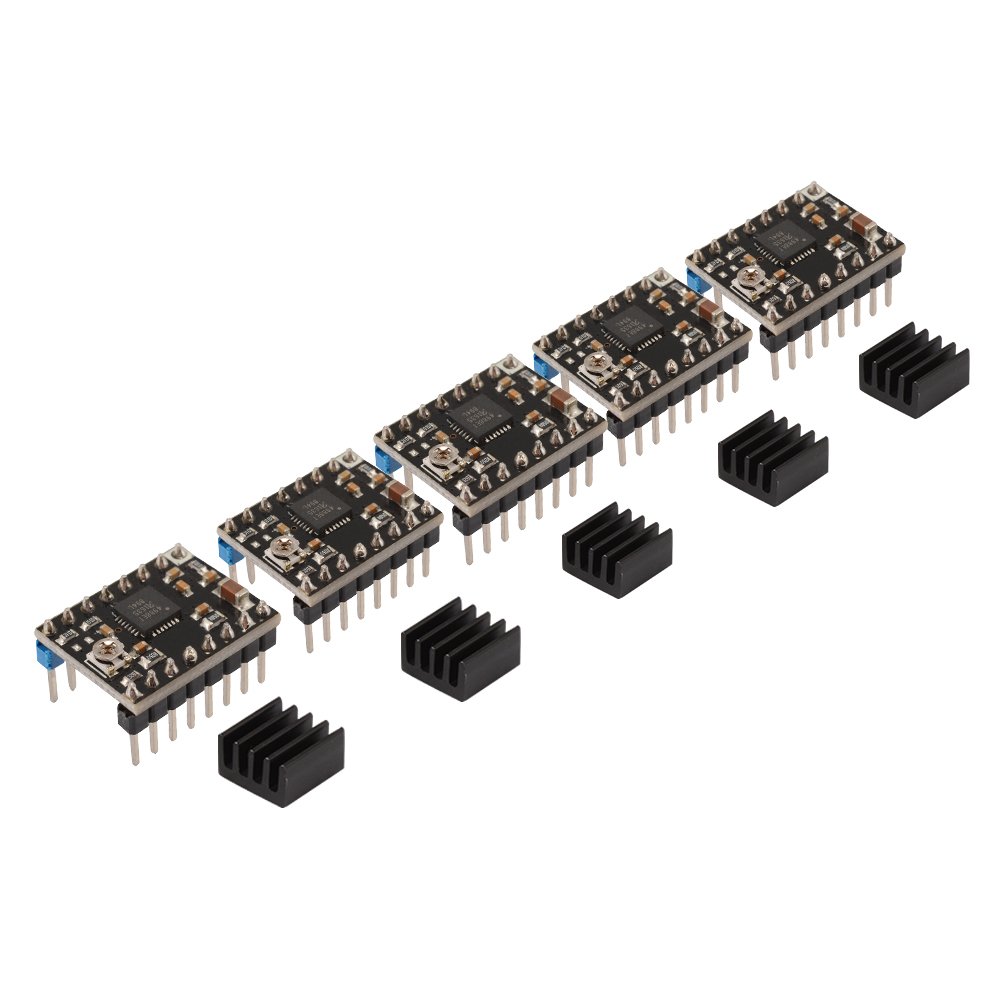 Ramp 1.4 Kompatibel ARCELI A4988 Schrittmotortreiber – 5er-Pack Mit Kühlkörpern – Für 3D-Drucker & CNC, Rampen 1.4 Kompatibel