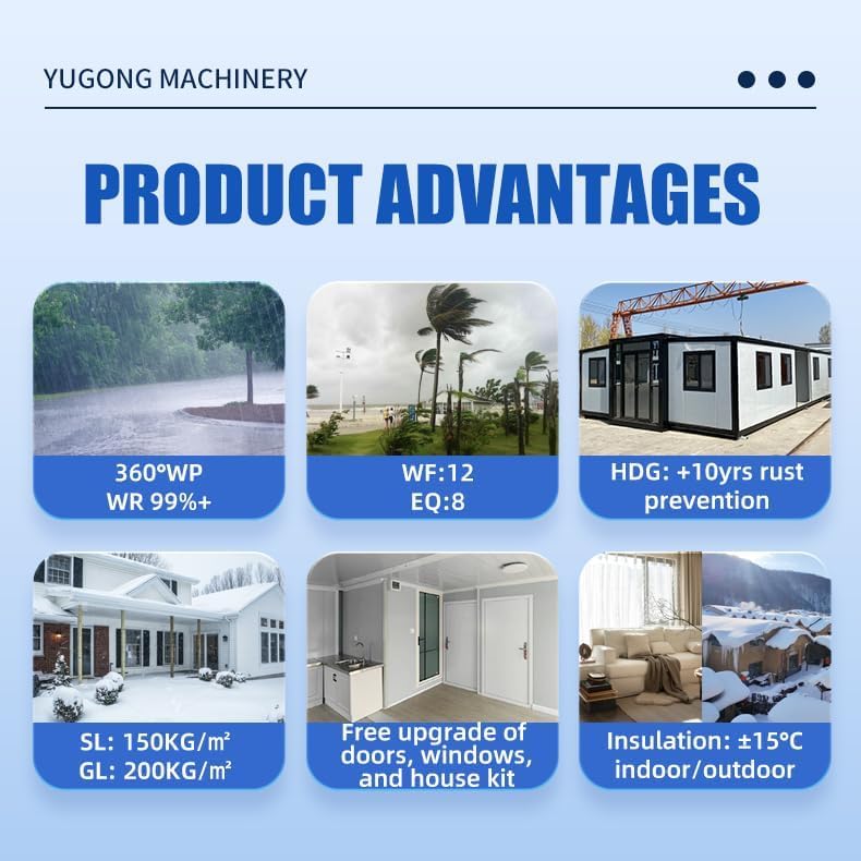 Prefab Tiny Home for Sale 20ft/40ft Expandable Customizable Container House to Live in for Adults with Front Porch, 2 3 Bedrooms, 1 Bathroom and Full Kitchen,Modular Portable Cabin for Off-Grid Living - Image 8