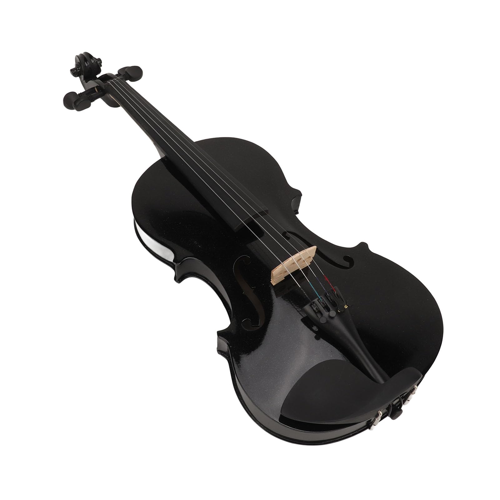 Luocute Violino Acustico 4/4, Set di Violino di Dimensioni Standard per Principianti, Adulti e Studenti con Custodia Rigida, Spalliera, Colofonia, 2 Archetti, Accordatore, Corde Extra, (BLACK)