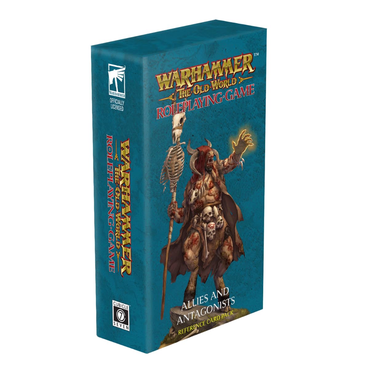 Warhammer: il vecchio mondo gioco di ruolo, alleati e antagonisti mazzo di carte | Età 14+ | 80 carte NPC sovradimensionate | Statistiche e opere d'arte per maestri di giochi di ruolo da tavolo