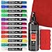 Arteza Chalkboard Cleaner Set, 12 Assorted Color Chalk Markers, Magnetic Eraser, 10-Ounce Cleaner & Microfiber Fabric Towel, Office Supplies for Blackboards, Chalkboards, and Menu Boards